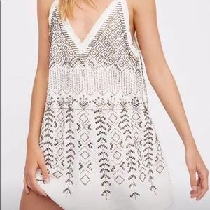 Free People White Beaded Dress